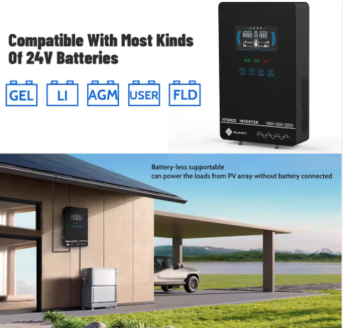 Inversor Híbrido Sumry 4 kW – 24V | Onda Pura | 140A MPPT | 5600W Pico | Off-Grid 50/60Hz